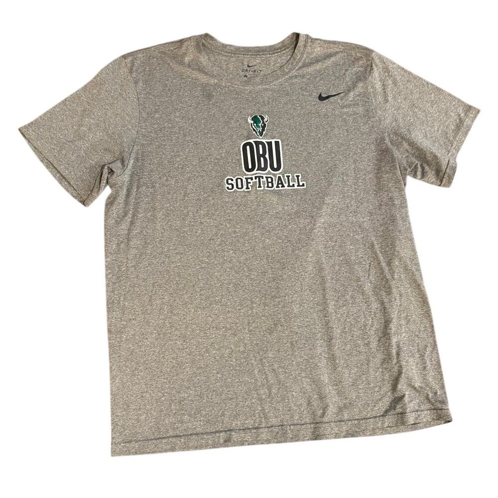 Oklahoma Baptist OBU Softball Nike Gray Softball Practice Gear Dri Fit Shirt XL